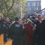 Mayor de Blasio and a heavy NYPD presence <br>